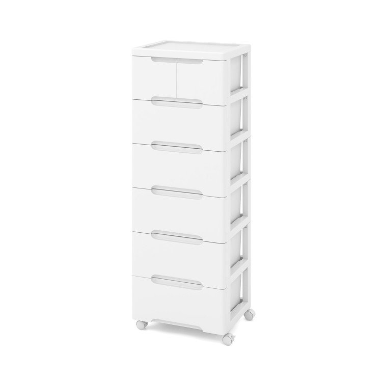 Armoire de rangement à roulettes avec roulettes universelles et tiroirs de 5/6/7