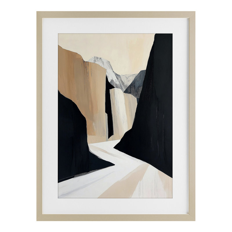 «Modern Blocked Desert Landscape», reproduction encadrée sous verre, conception de Gina Kelly, H 20 po x l 14 po