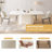 86.61" Modern Oval Cream White Dining Table Set with 8 Chairs for Kitchen, Bar, Living Room-415237163-420354125-420354122