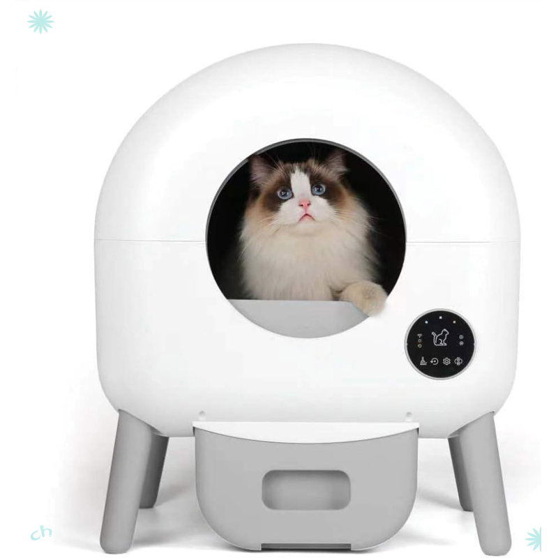 Litière pour chat 100L autonettoyante, très grande pour plusieurs chats