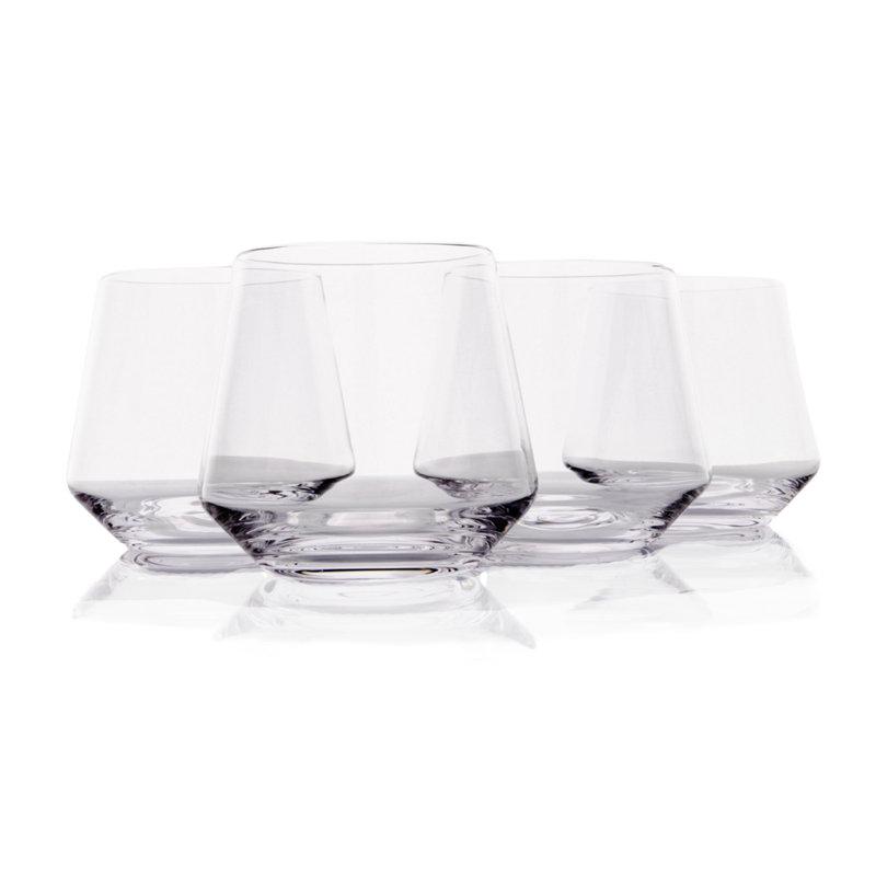 Lemonsoda Lead-Free Crystal Old Fashioned Whiskey Glasses Set