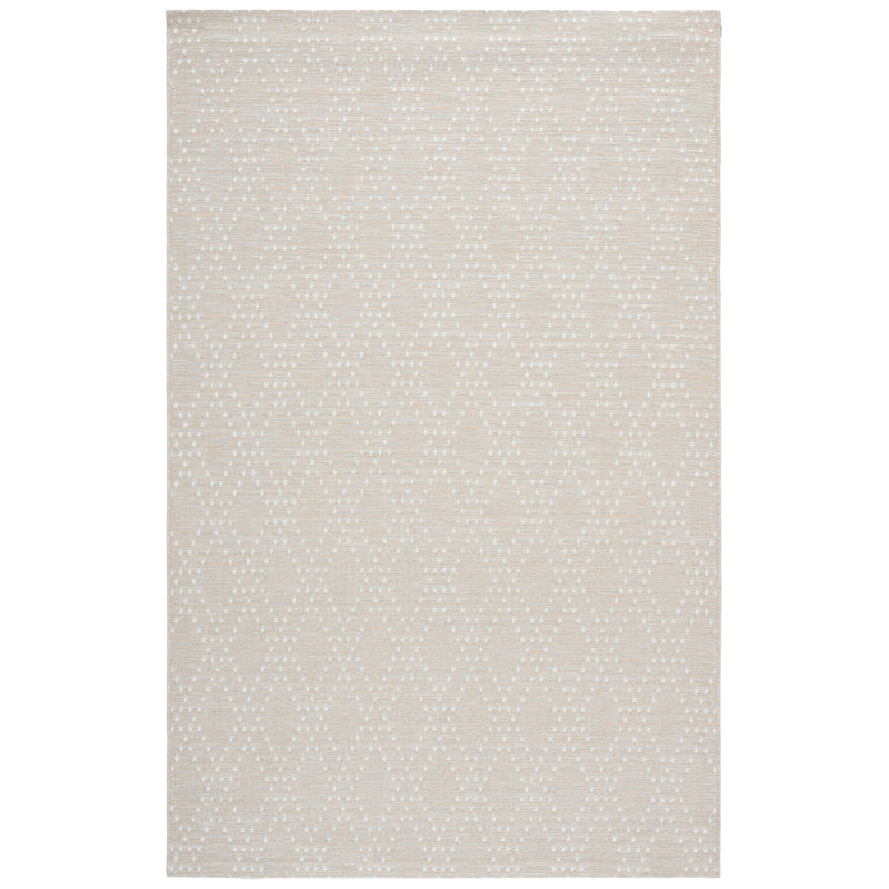 Piccio 850 Polypropylene/Polyester Geometric Indoor/Outdoor Rug in Salmon/Gray, Rectangle 9' x 12'