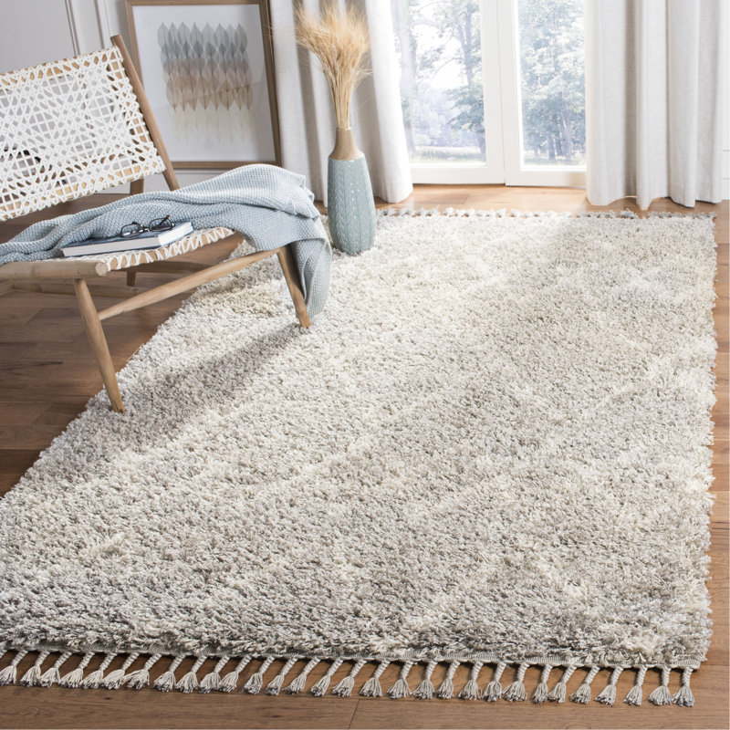 Kressley Pro Lux Shag 400 Performance Geometric Rug, Rectangle 8' x 10'