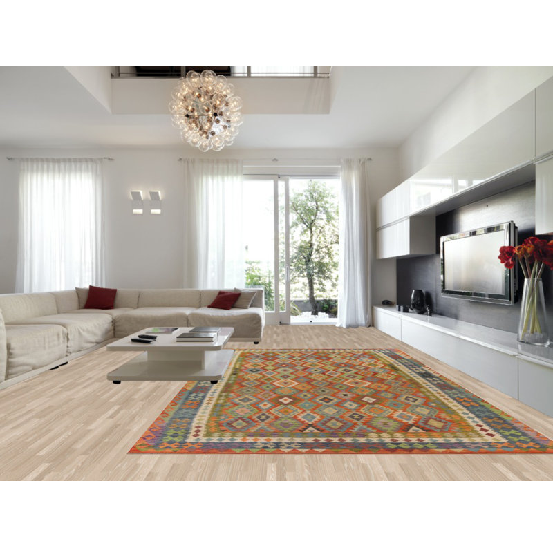 Reversible Wool Kilim Oriental Rug 10x16