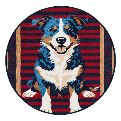 Washable Australian Cattle Dog Dogs Area Rug