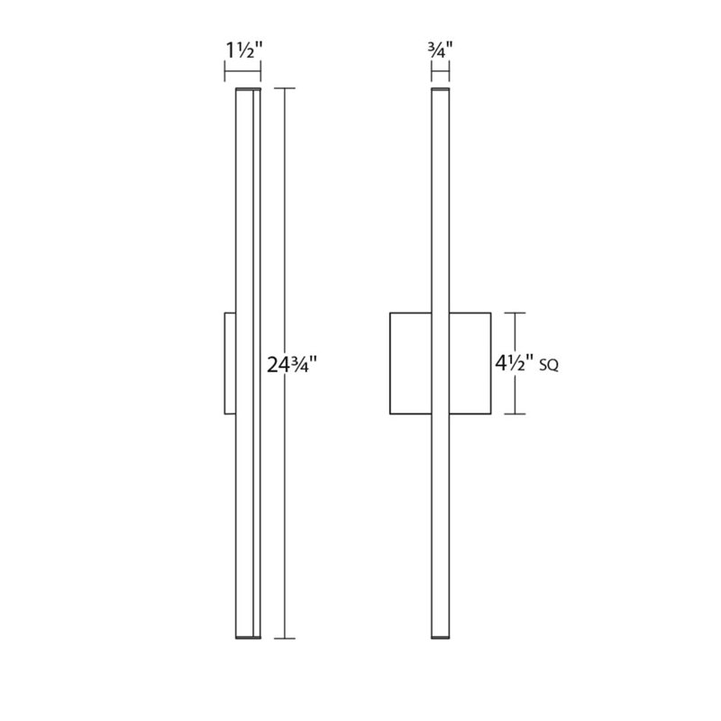 Stix 1 - Light LED Bath Bar, Satin White