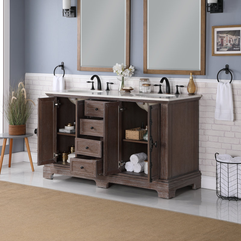 Meuble-lavabo double 60 po Tolliver
