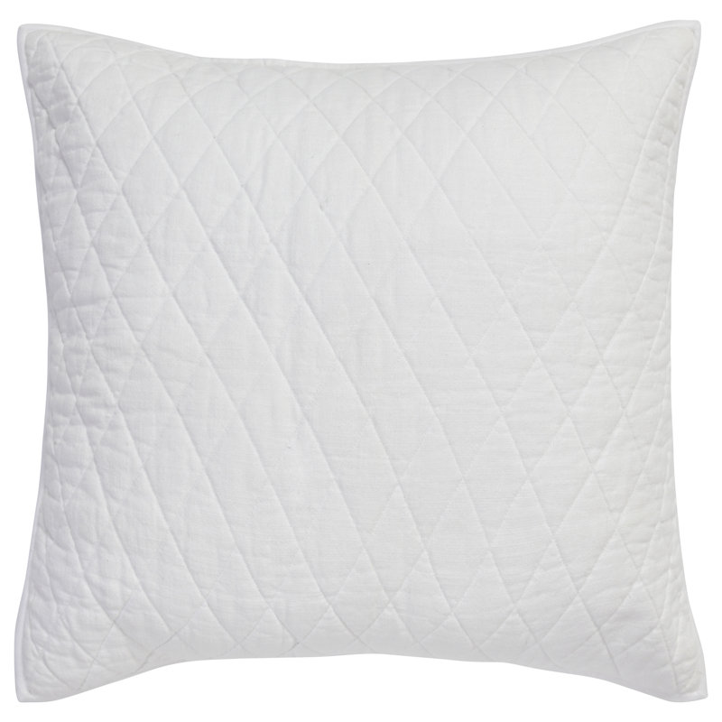 Taie décorative 100% coton Lana, Euro, Blanc
