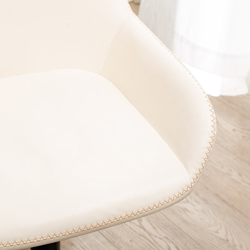 Tabouret de bar pivotant Mid-Century, Beige