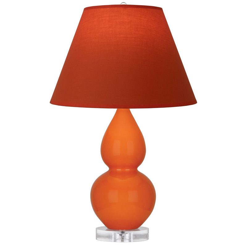 Petite lampe d'appoint à double gourde, Citrouille, Tanger / taupe