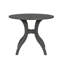 Table de salle à manger ronde en chêne gris de 100 cm (39,4 po) avec finition patinée à la main, favorisant les échanges conviviaux. Son grain floral naturel la rend idéale pour les repas intimes.