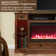 Aira 70"W Farmhouse Fireplace TV Stand With Timer, Wood Media Console For TVs Up To 80" With Fireplace Included