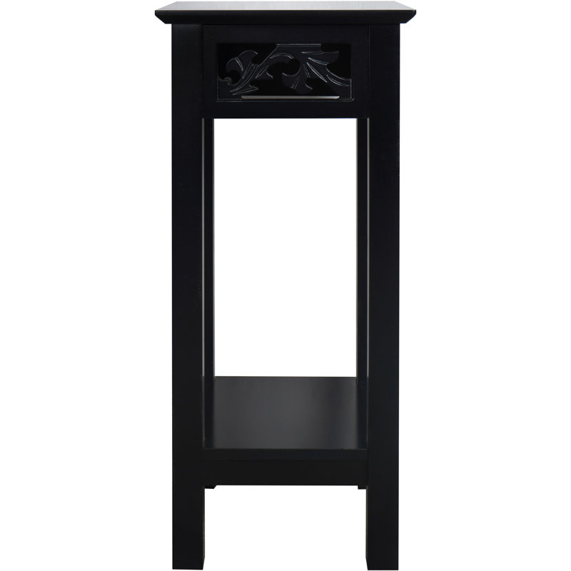 Mcadoo End Table, Black, 23.5" H x 9.5" W x 9.5" D