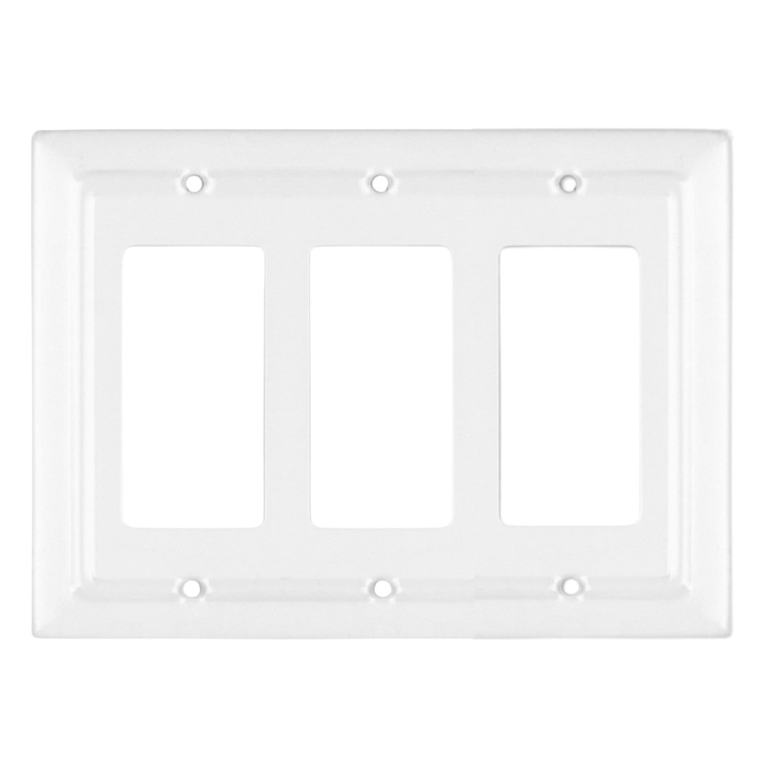 Architectural 3 - Gang Rocker Standard Wall Plate Monarch Abode 