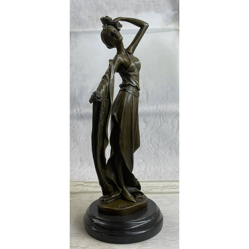 Signed Original Kassin A Tribute To Erte Bronze Sculpture Hand Made Figurine