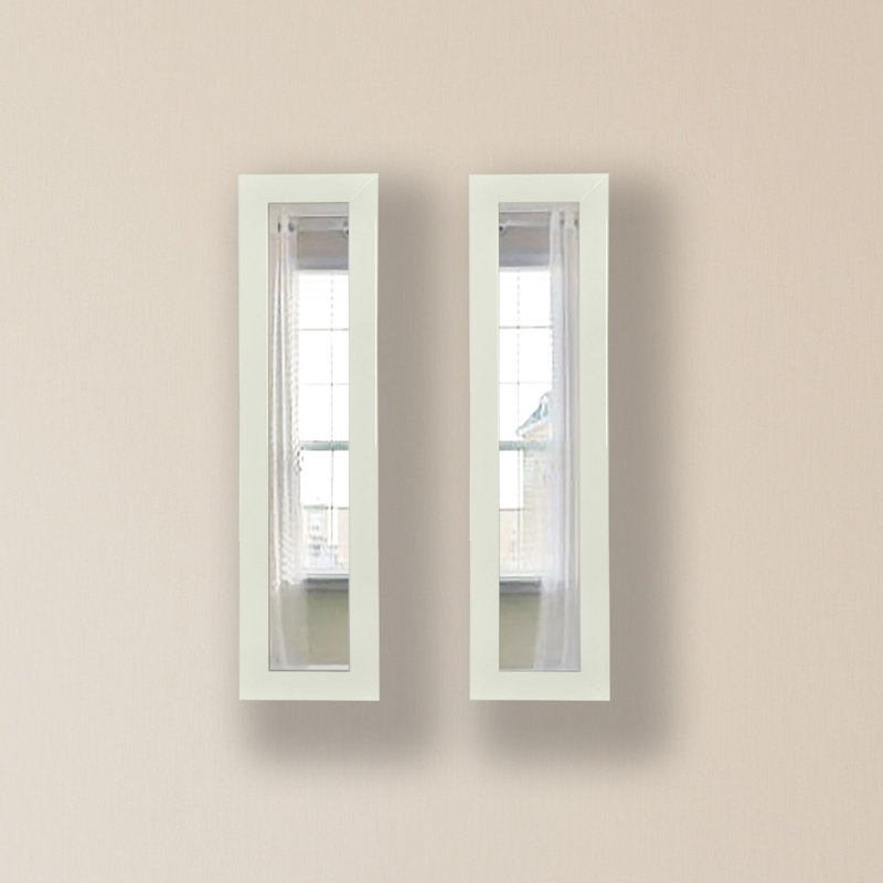 Scioli Wood Flat Wall Mirror, 19.5" H x 7.5" W