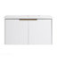36" Wall Mounted Bathroom Vanity With Resin Sink & 2 Soft-Close Doors (Kd-Packing)