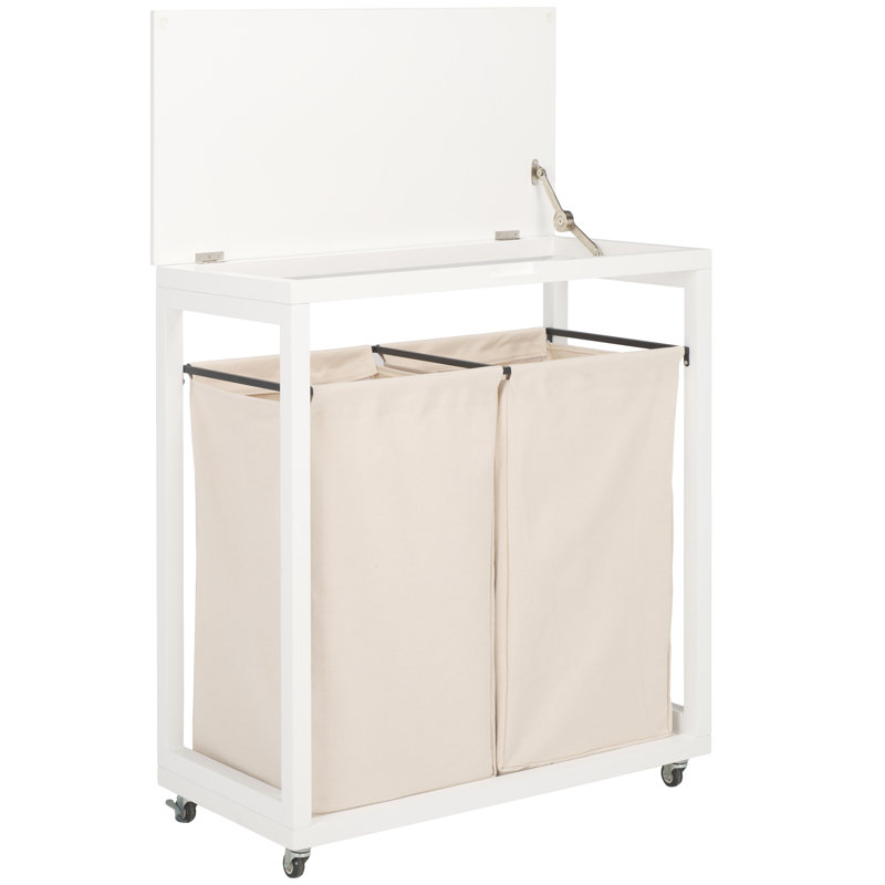 Wood Rolling Laundry Hamper