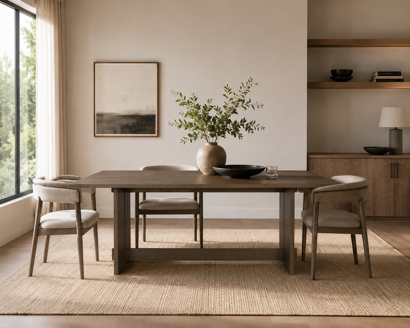 Dalina 84" Mango Dining Table, Brown-Medium