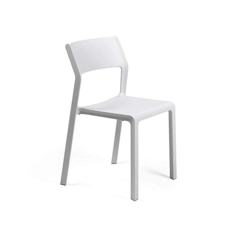 Trill Outdoor Dining Side Chair, White
