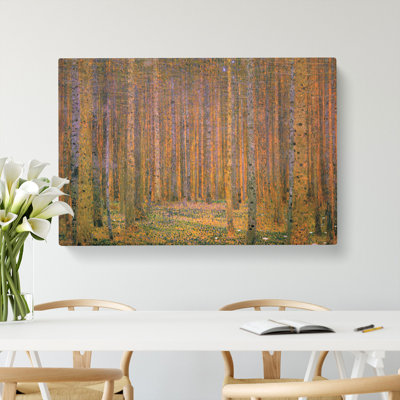 Fir Tree Forest by Gustav Klimt - Wrapped Canvas Painting