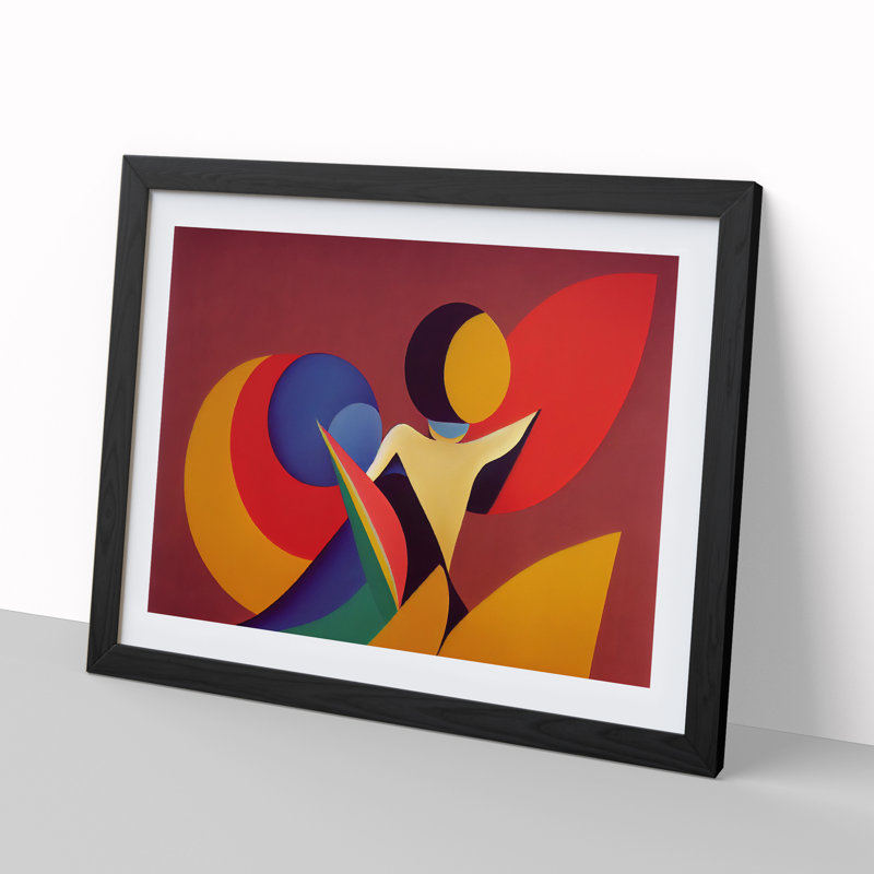 Abstract Woman in Colour Vol.1 - Framed Print, 46cm H x 64cm W x 2cm D, Black