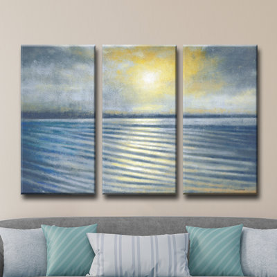 «Ripples» par Norman Wyatt Jr., ensemble de 3 reproductions d'art sur toile tendue