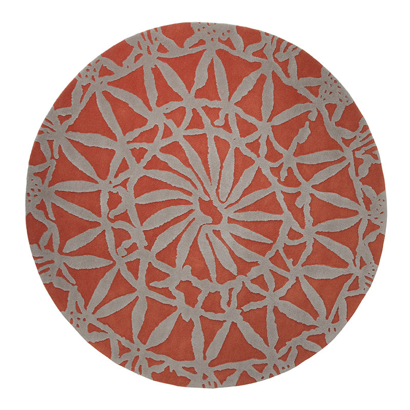 Oriental Geometric Hand Woven Area Rug, Round 150cm