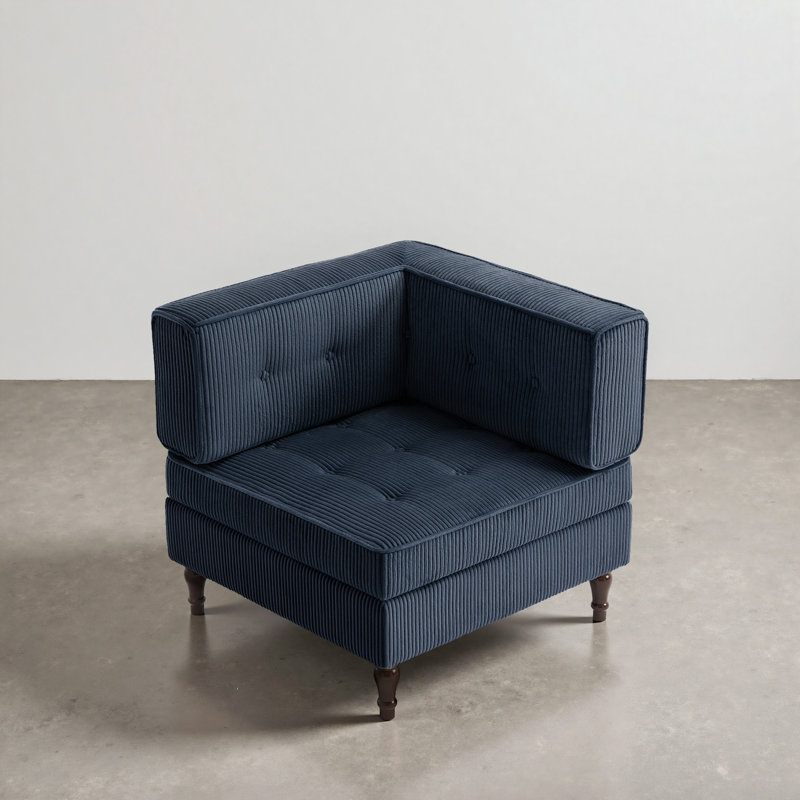 Upholstered Armchair, Navy