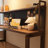 Nut-brown Rectangular Solid Wood writing desk-118614409