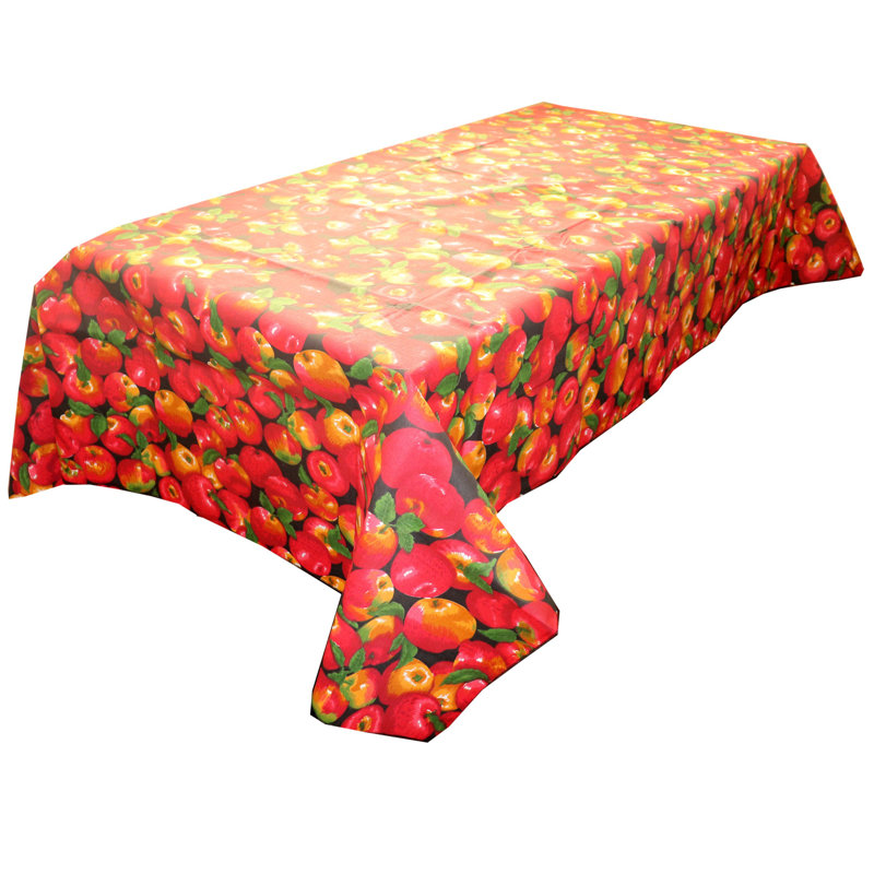 Apples Allover Print Tablecloths, Black, 60" x 48"