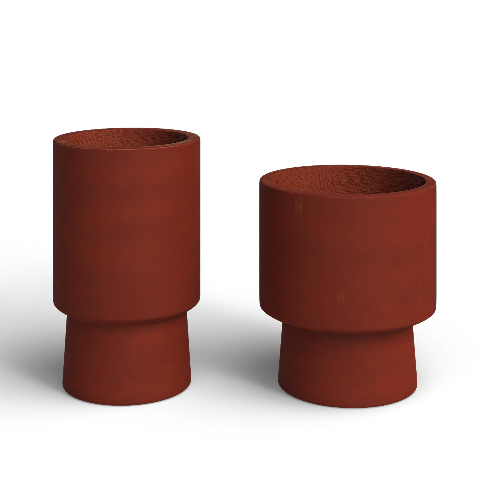 Robbins Pot Planter, Red, 16.55" H x 9.85" W x 10.3" D
