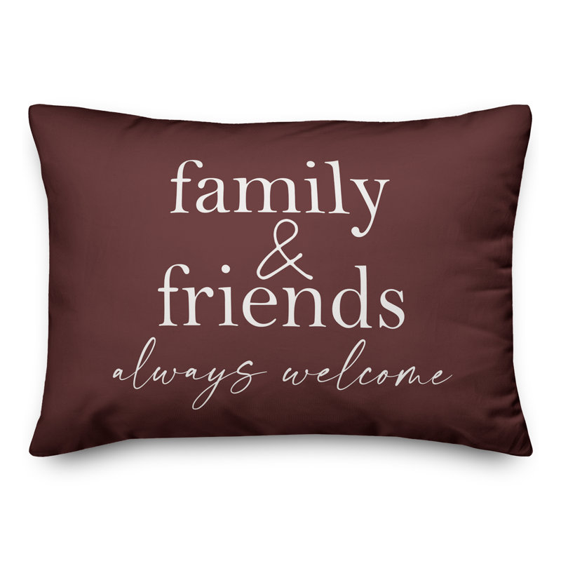  Polyester Indoor/Outdoor Throw Pillow, Maroon, 14" H x 20" W