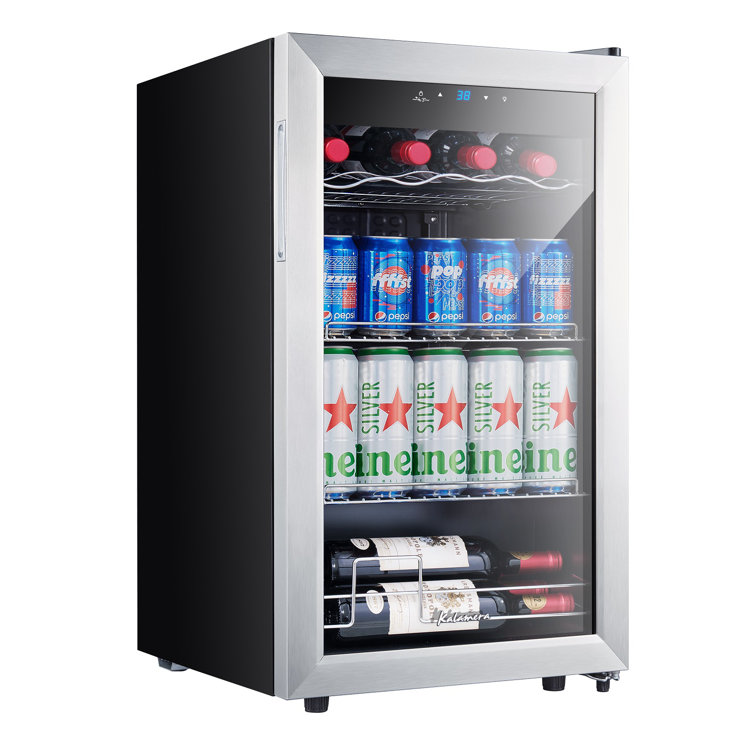 Kalamera Freestanding Refrigeration 93 Cans (12 oz.) 2.4 Cubic