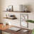  12 Inch Deep Floating Shelf, 48 x12 Inch Large Wall Mounted Shelf for Kitchen, Bathroom, Living Room, Rustic Brown (2 Pack)-676599101-676326580