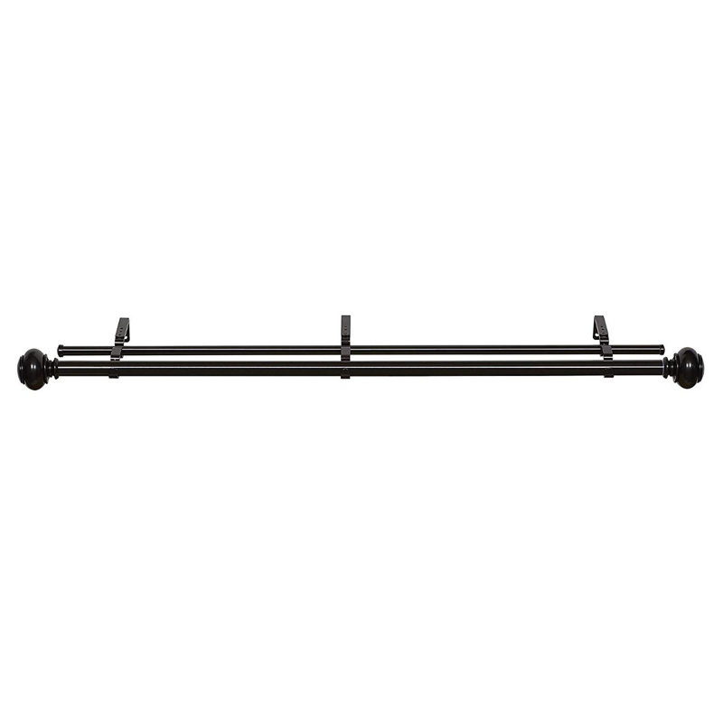 Brogdon Double Curtain Rod, 1" H x 72" W x 1" D