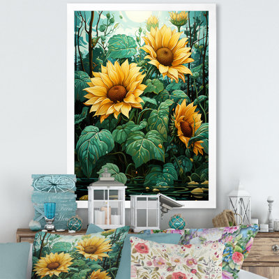 Méticuleusement tournesols I sur toile