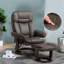 Fauteuils inclinables confortables avec repose-pieds, cuir synthétique, design moderne pour un usage domestique