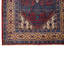 Tapis unique en laine multicolore / rouge 2 pi 6 po x 4 pi 2 po années 1990
