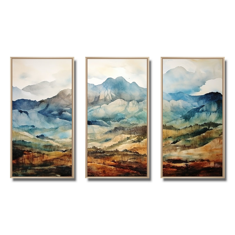 Art mural majestueux, "Indonésie", Cadre flottant brun, H 28 po x l 36 po x P 1 po