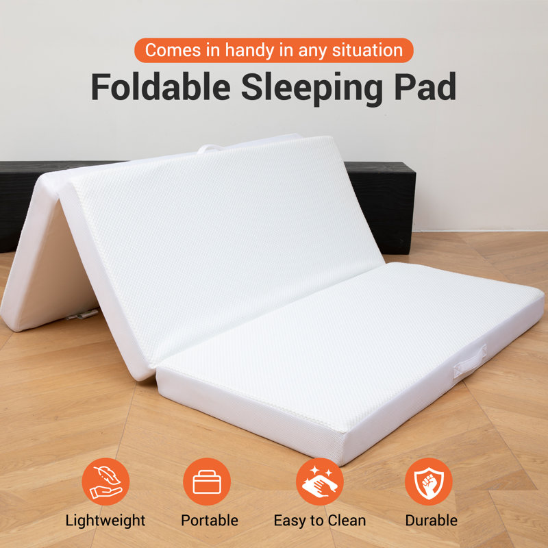 Twin White Foam Trifold Sofa Bed Mattress