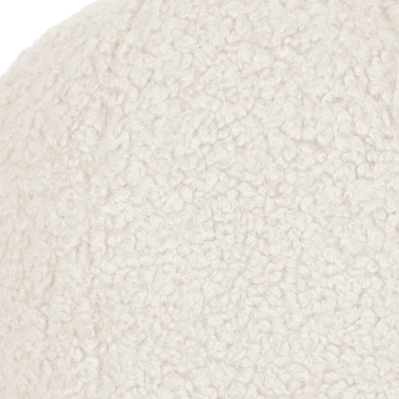 Poodle Ball Pillow Cover & Insert, Square 10", Ivory