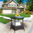 Wicker Coffee Table with Tempered Glass Top