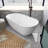 59.06'' x 29.53'' Freestanding Soaking Solid Surface Bathtub
