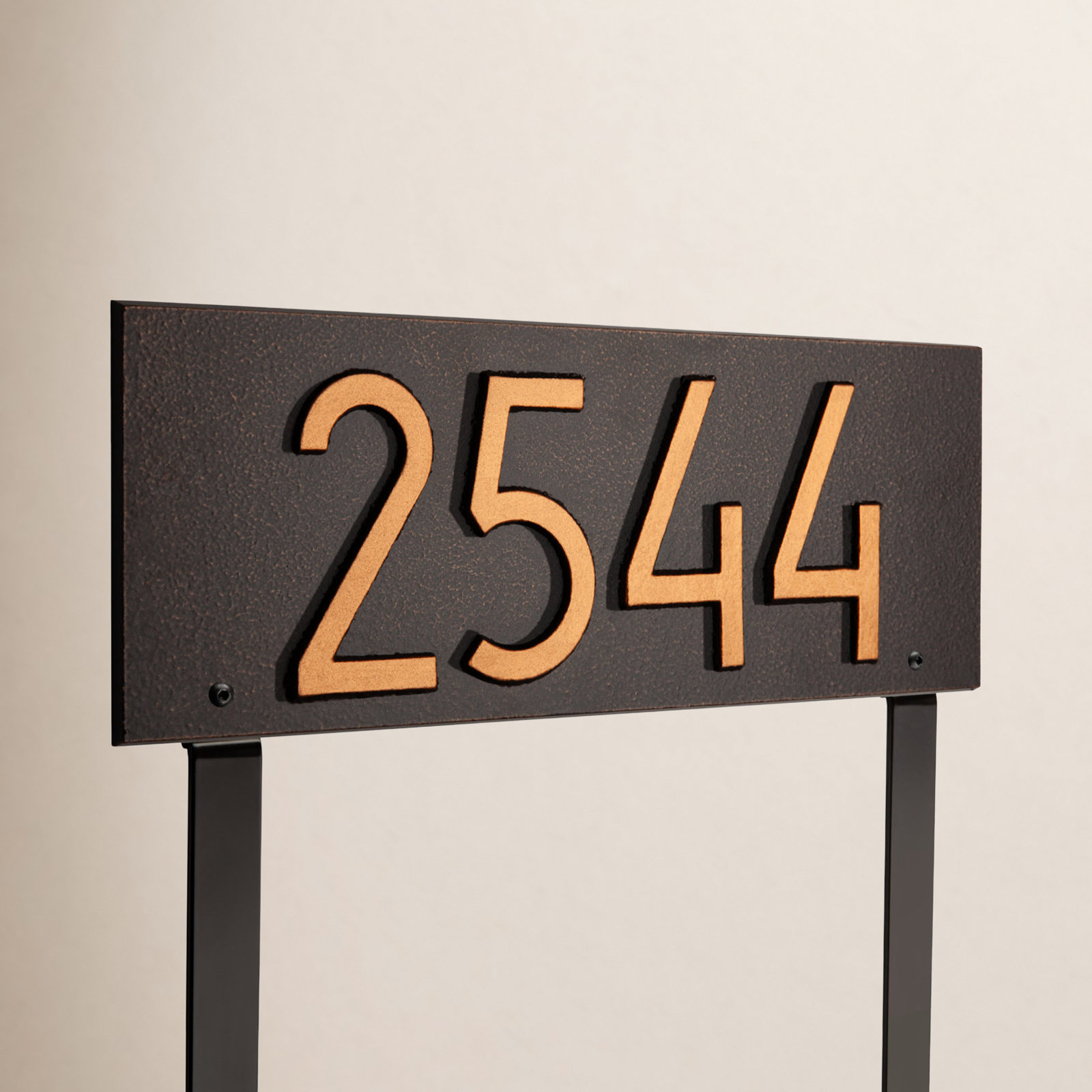 Mid-Century Modern Wall Plaque, Oil Rubbed Bronze, Yes