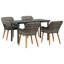 Ensemble de salle à manger de jardin avec coussin 5 pièces vidaXL-1112925384-1112925390-1112925389