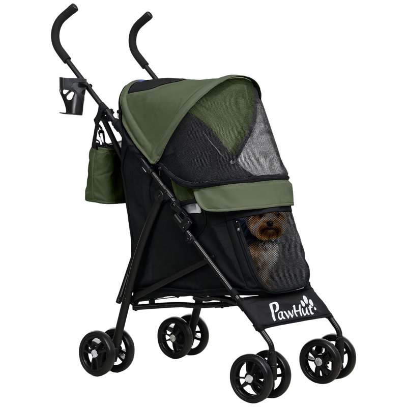 Foldable Pet Jogger Stroller, Dark Green