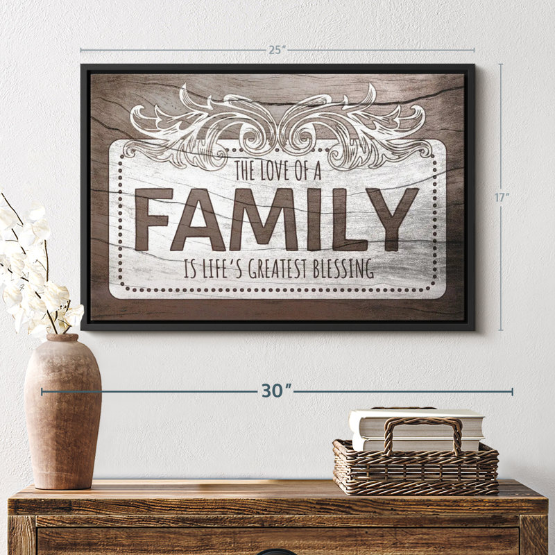 «Love Of A Family Quote II», H 25 po x l 17 po