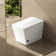 Square Smart Toilet With Built-In Tank For Bathroom, Remote Control, Tankless Bidet Toilet With Foot Touching Lid Opening, Auto Flush, Heated Seat, Led Digital Display, User Memory