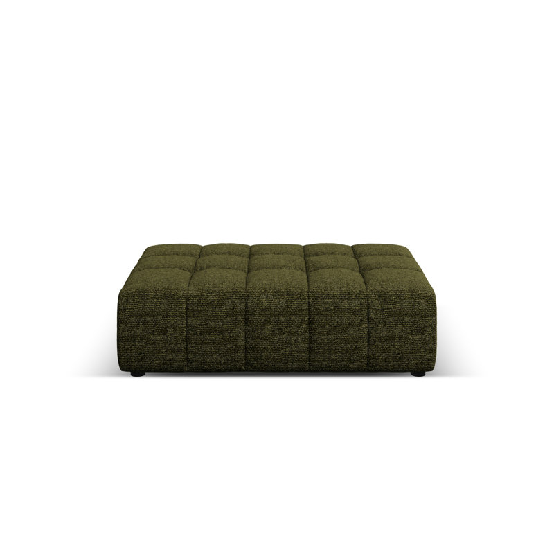Chicago 102cm Wide Tufted Rectangle Solid Colour Pouffe Ottoman, Green